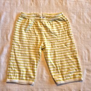 Mini Boden girls size 10 years white with lt green stripes, dull white, guc